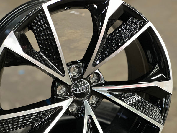 New 20X9 ET30 Audi Design Rim (4 wheel) Gloss Black PF 5X112