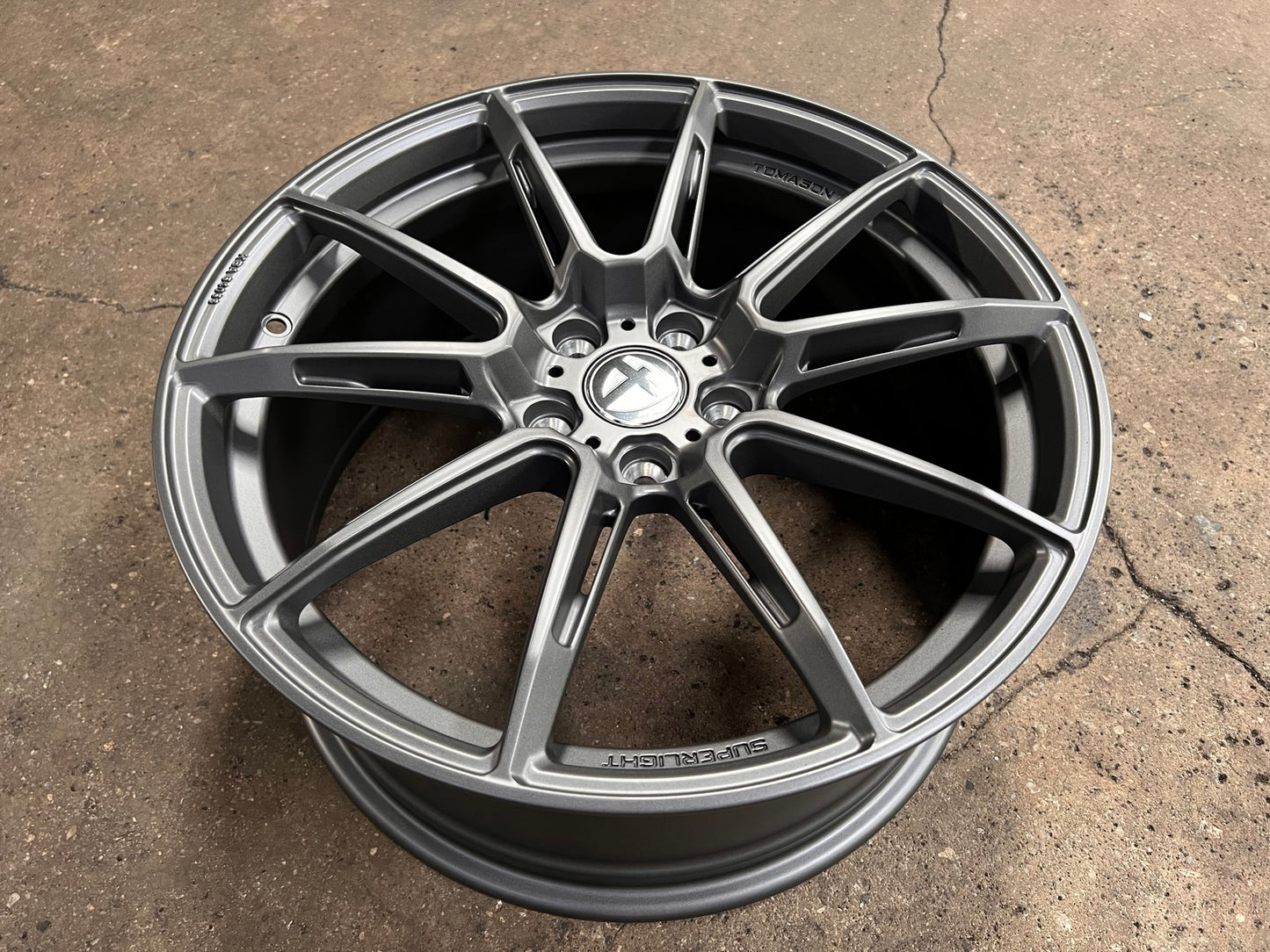 New 19X8.5 ET45 Tomason TN27 Rim (4 wheel) Matt Gunmetal 5X112