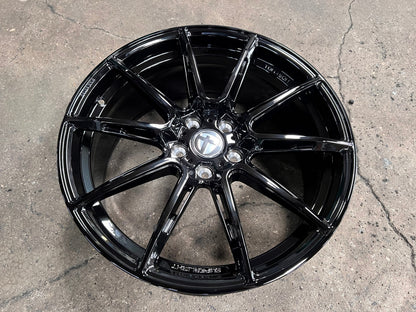 New 19X8.5 ET45 Tomason TN27 Rim (4 wheel) Gloss Black 5X112