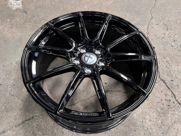 New 19X8.5 ET45 Tomason TN27 Rim (4 wheel) Gloss Black 5X112