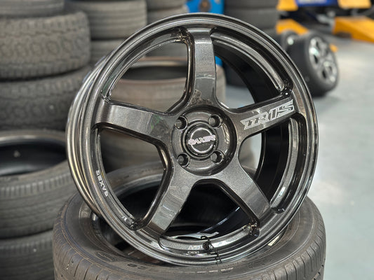 New 17X7.5 ET42 Raxer TR1S Rim (4 wheel) Dark Gunmetal 4X100