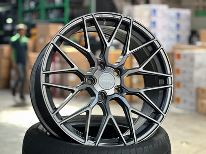 New 18X8.5 ET43 Varro VD06X Rim (4 wheel) Matt Gunmetal 5X112