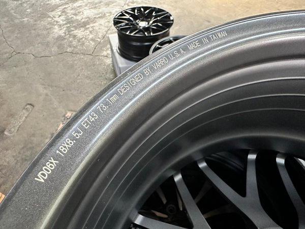New 18X8.5 ET43 Varro VD06X Rim (4 wheel) Matt Gunmetal 5X112