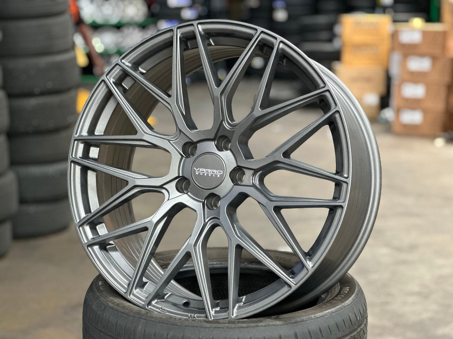 New 20X8.5 ET35 Varro VD06X Rim (4 wheel) Matt Gunmetal 5X114.3