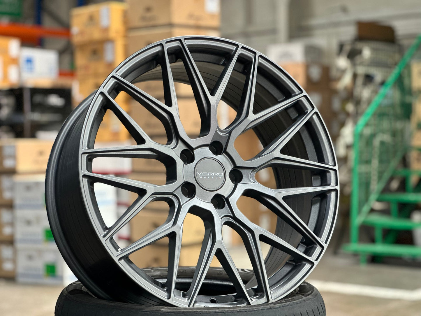 New 20X8.5 ET35 Varro VD06X Rim (4 wheel) Matt Gunmetal 5X112