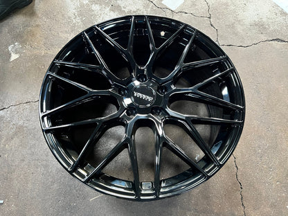 New 19X9.5 ET43 Varro VD06X Rim (4 wheel) Gloss Black 5X114.3