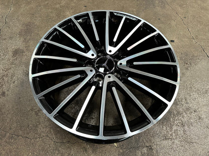 New 18X8 ET42 Mercedes Design Multispoke Rim (4 wheel) Gloss Black PF 5X112