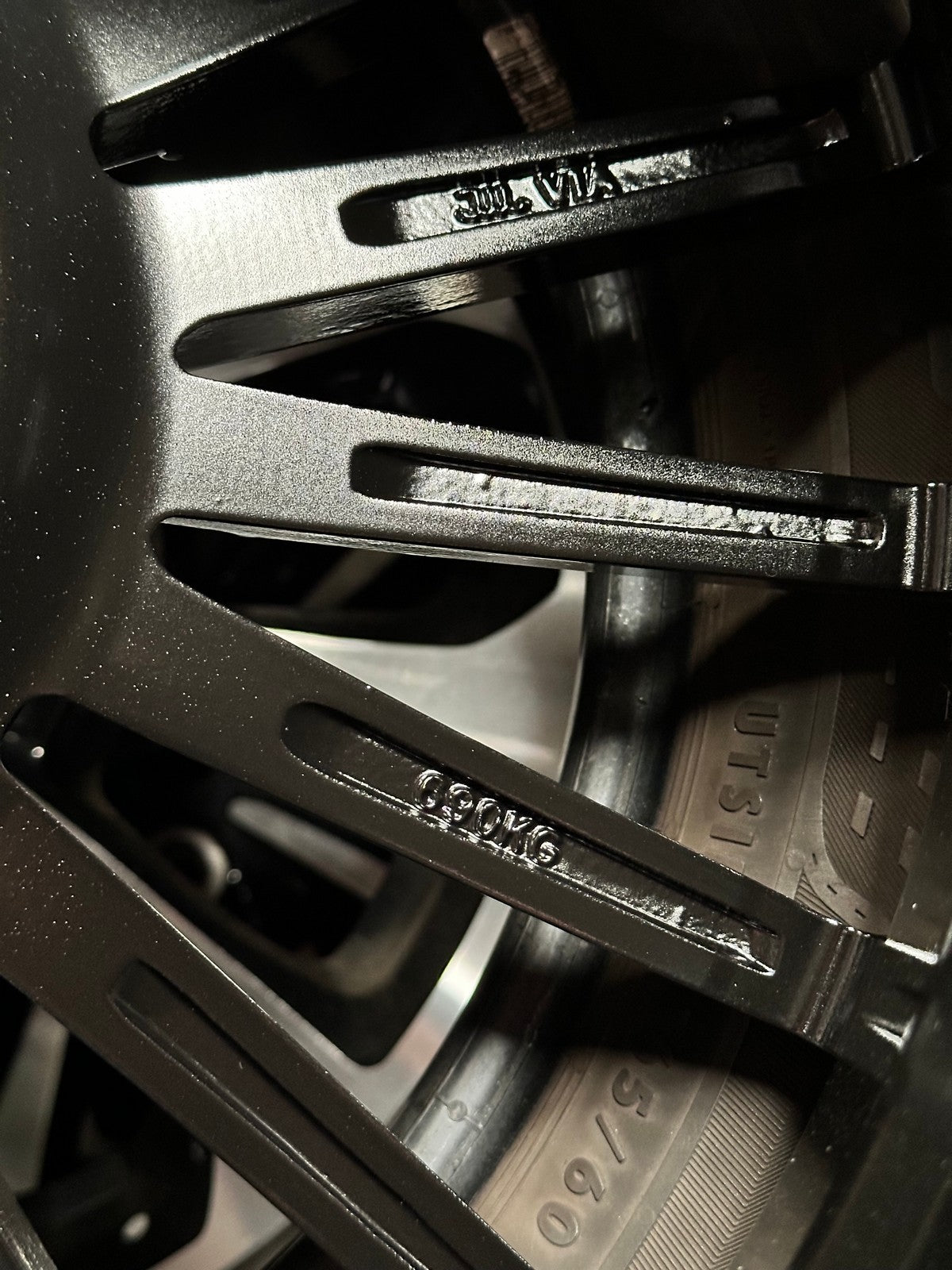 New 18X8 ET42 Mercedes Design Multispoke Rim (4 wheel) Gloss Black PF 5X112