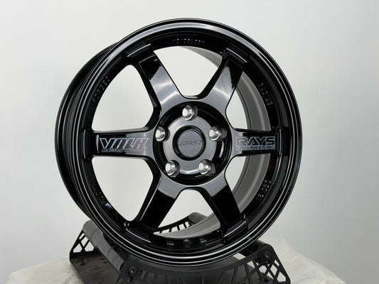 New 16X7 ET40 JA Rays TE37 Rim (4 wheel) Gloss Black 5X114.3