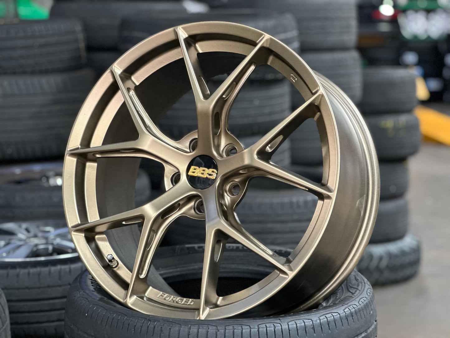 New 19X8.5 ET43 BBS FIR Design Rim (4 wheel) Gloss Bronze 5X112