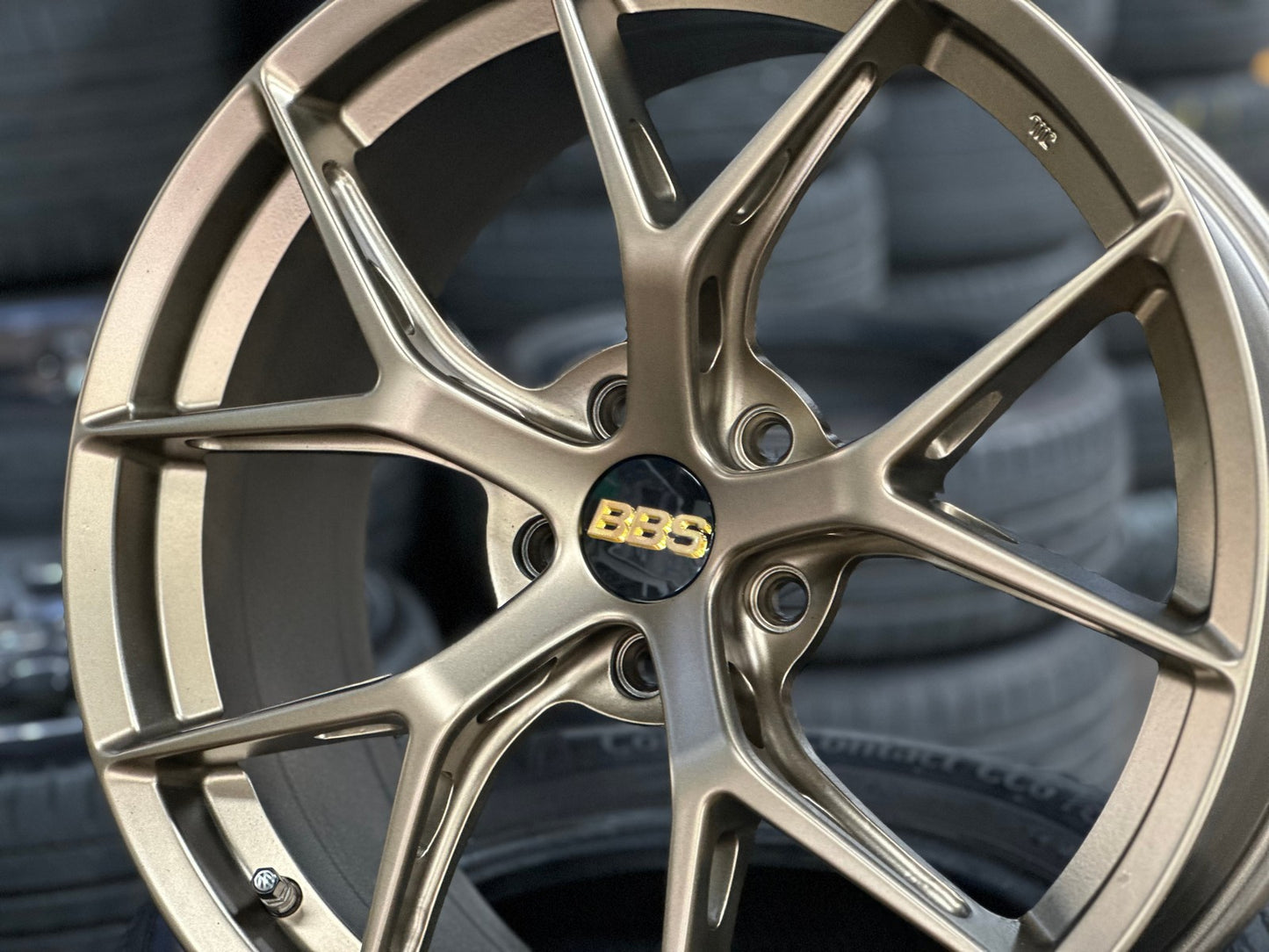 New 19X8.5 ET43 BBS FIR Design Rim (4 wheel) Gloss Bronze 5X112