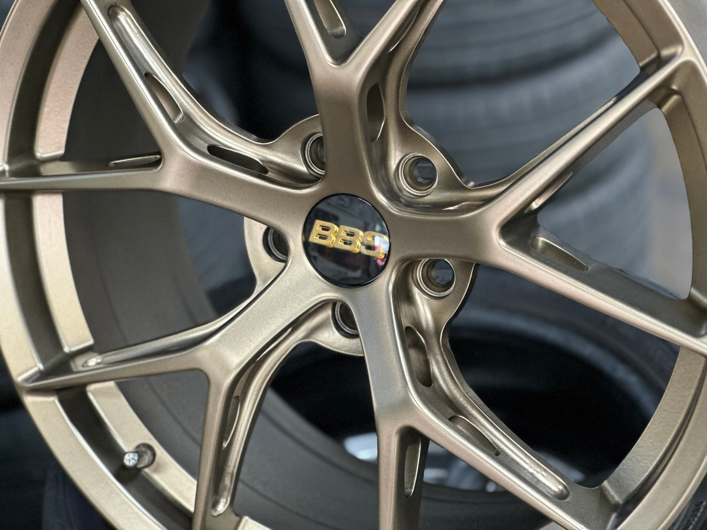 New 19X8.5 ET43 BBS FIR Design Rim (4 wheel) Gloss Bronze 5X114.3