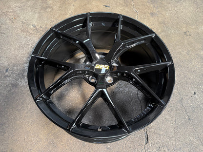 New 19X8.5 ET43 BBS FIR Design Rim (4 wheel) Gloss Black 5X114.3