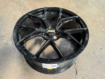 New 19X8.5 ET43 BBS FIR Design Rim (4 wheel) Gloss Black 5X112
