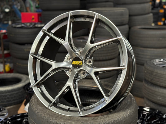 New 19X8.5 ET43 BBS FIR Design Rim (4 wheel) Hyper Black 5X112