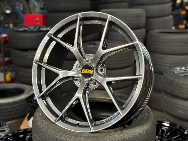 New 19X8.5 ET43 BBS FIR Design Rim (4 wheel) Hyper Black 5X112