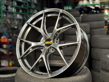 New 19X8.5 ET43 BBS FIR Design Rim (4 wheel) Hyper Black 5X112