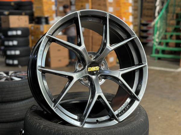 New 19X8.5 ET43 BBS FIR Design Rim (4 wheel) Hyper Black 5X112