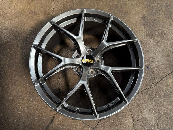 New 19X8.5 ET43 BBS FIR Design Rim (4 wheel) Hyper Black 5X112