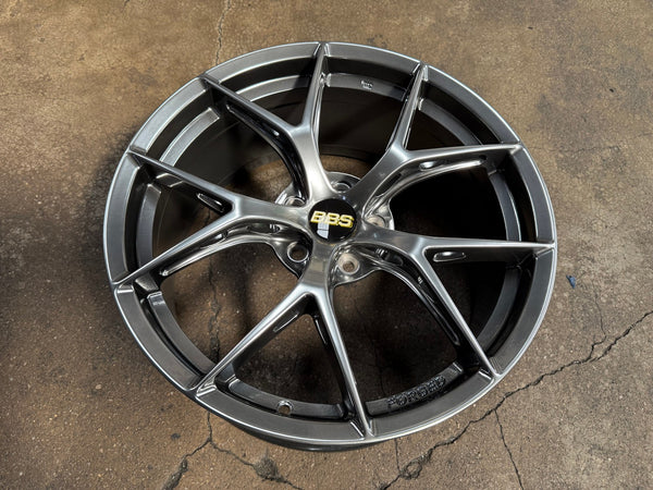 New 19X8.5 ET43 BBS FIR Design Rim (4 wheel) Hyper Black 5X114.3