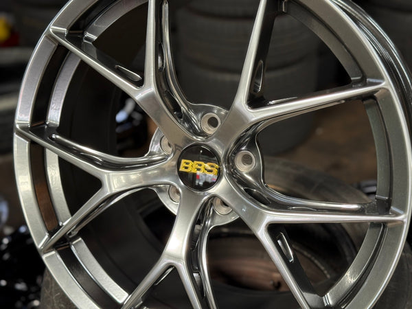 New 19X8.5 ET43 BBS FIR Design Rim (4 wheel) Hyper Black 5X112