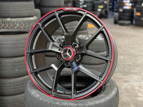 New 19X8.5 ET42 Mercedes Design Edition 507 Rim (4 wheel) Matt Black 5X112