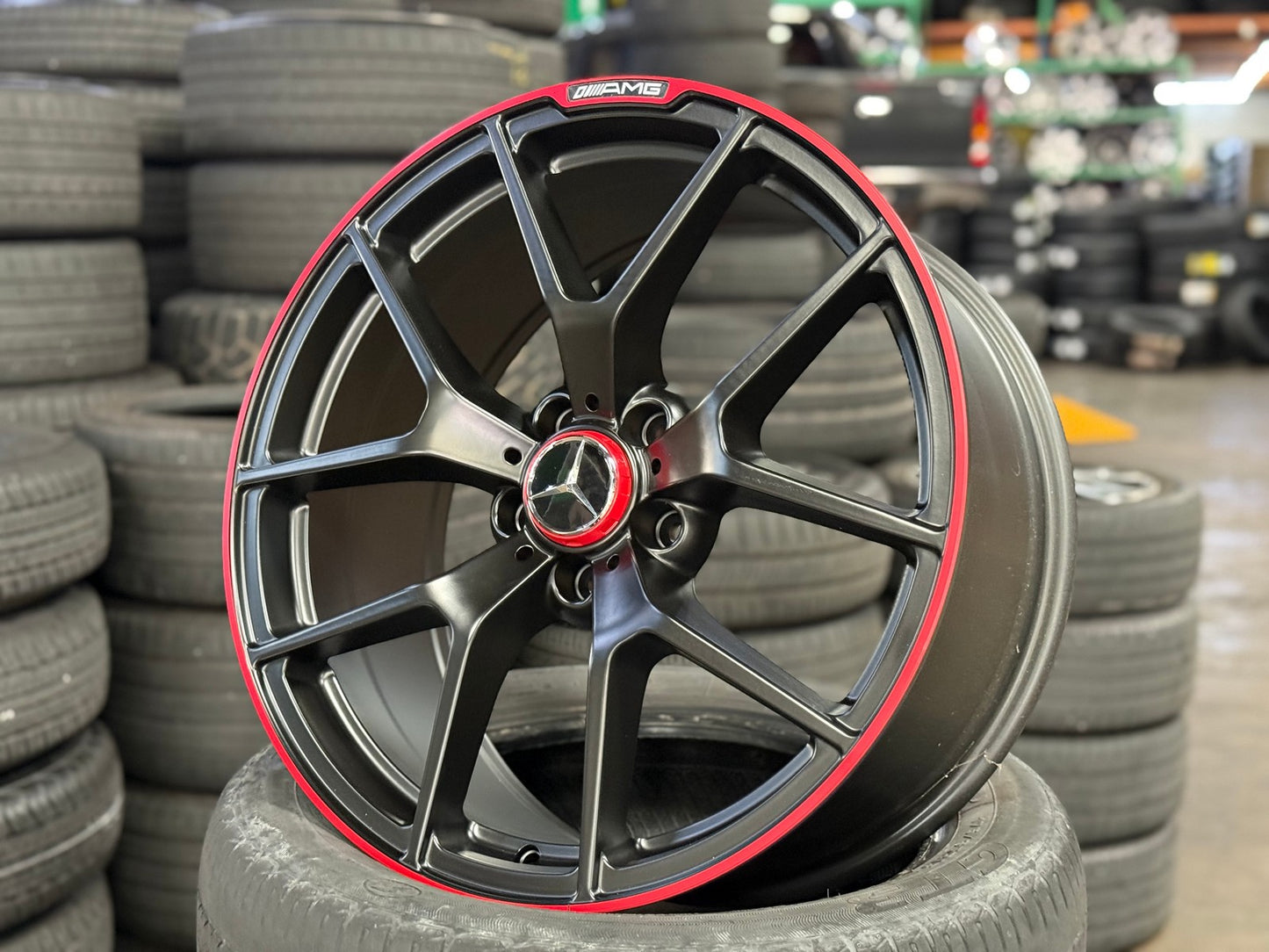 New 19X8.5 ET42 Mercedes Design Edition 507 Rim (4 wheel) Matt Black 5X112