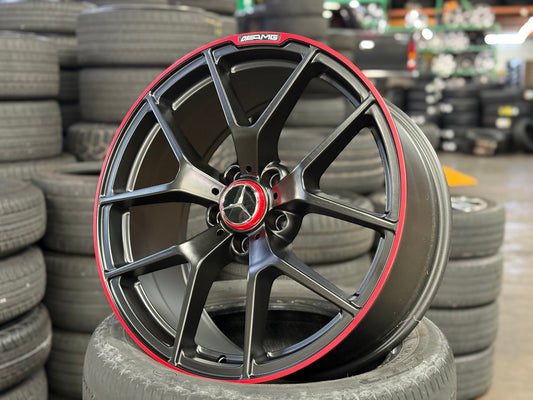 New 19X8.5 ET42 Mercedes Design Edition 507 Rim (4 wheel) Matt Black 5X112