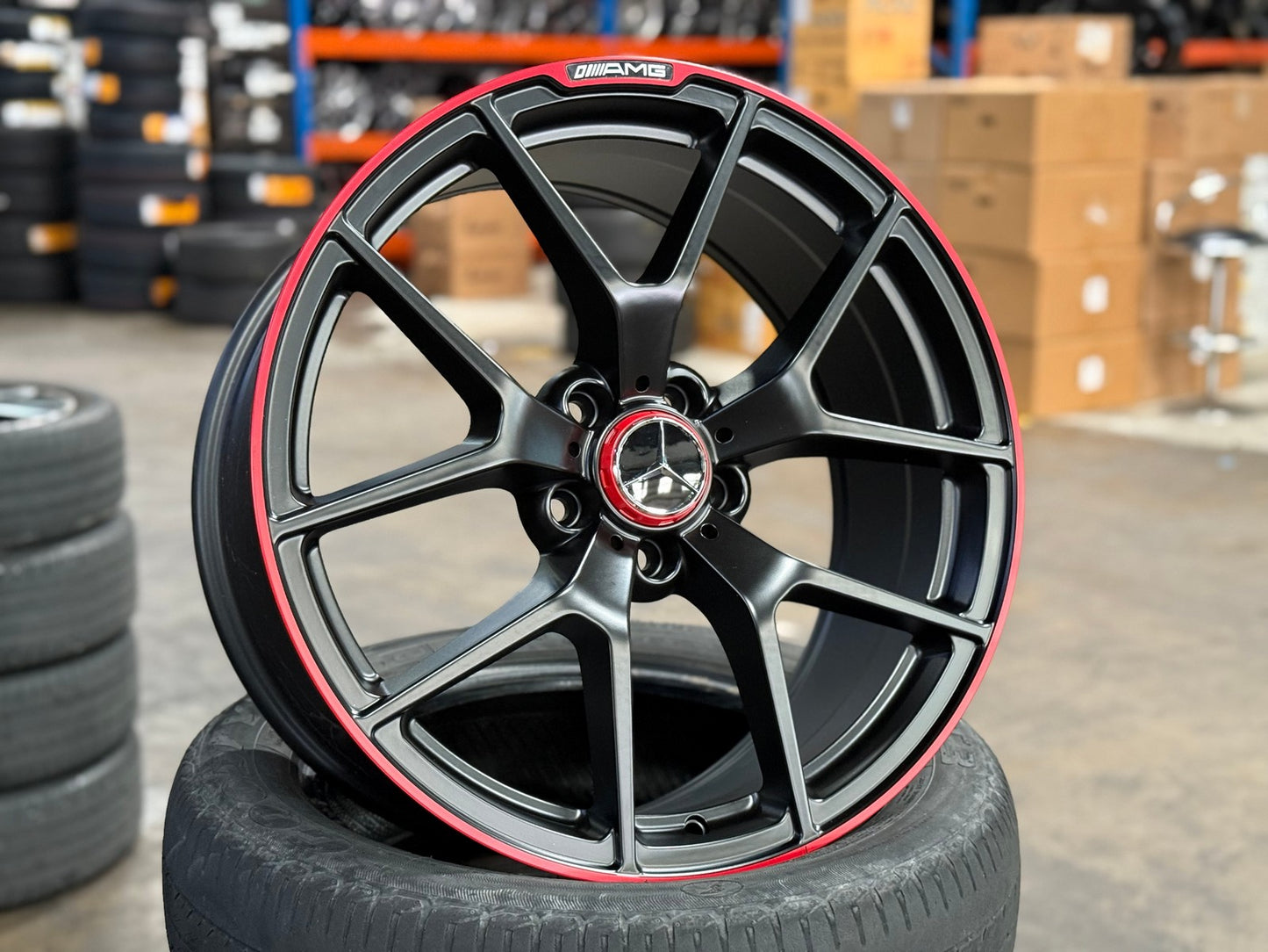 New 19X8.5 ET42 Mercedes Design Edition 507 Rim (4 wheel) Matt Black 5X112