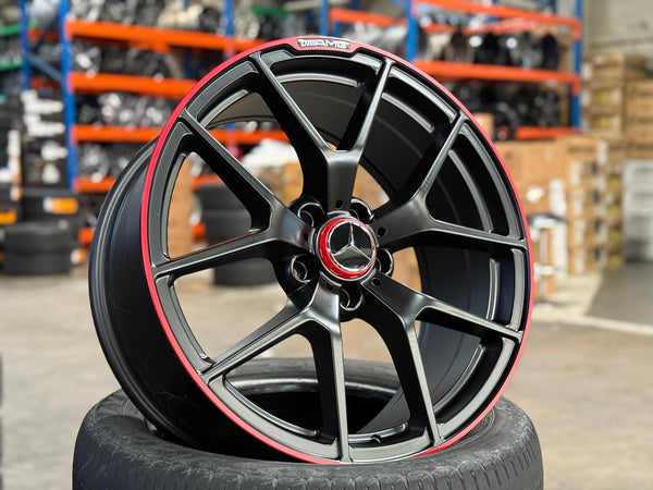 New 19X8.5 ET42 Mercedes Design Edition 507 Rim (4 wheel) Matt Black 5X112