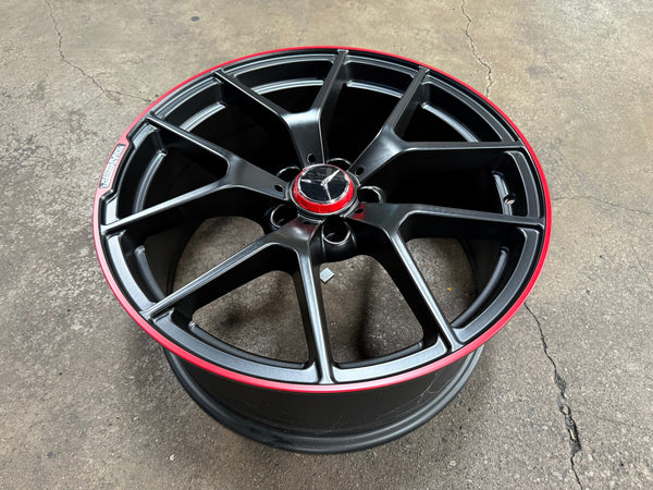 New 19X8.5 ET42 Mercedes Design Edition 507 Rim (4 wheel) Matt Black 5X112