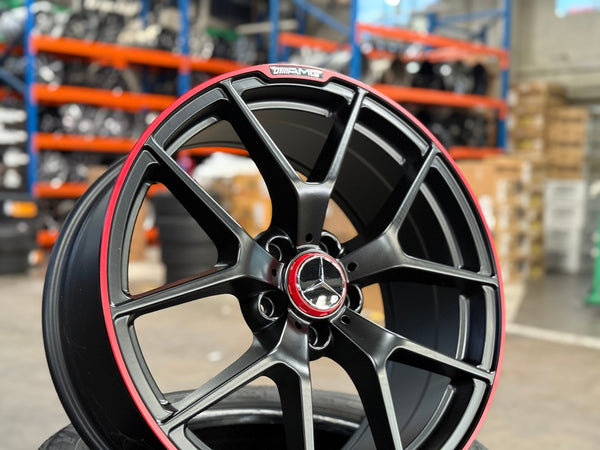 New 19X8.5 ET42 Mercedes Design Edition 507 Rim (4 wheel) Matt Black 5X112