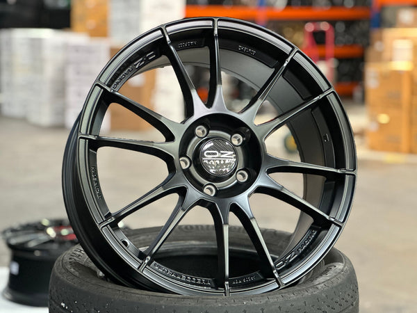 New 18X8 ET45 OZ Racing Superturismo Rim (4 wheel) Matt Black 5X112