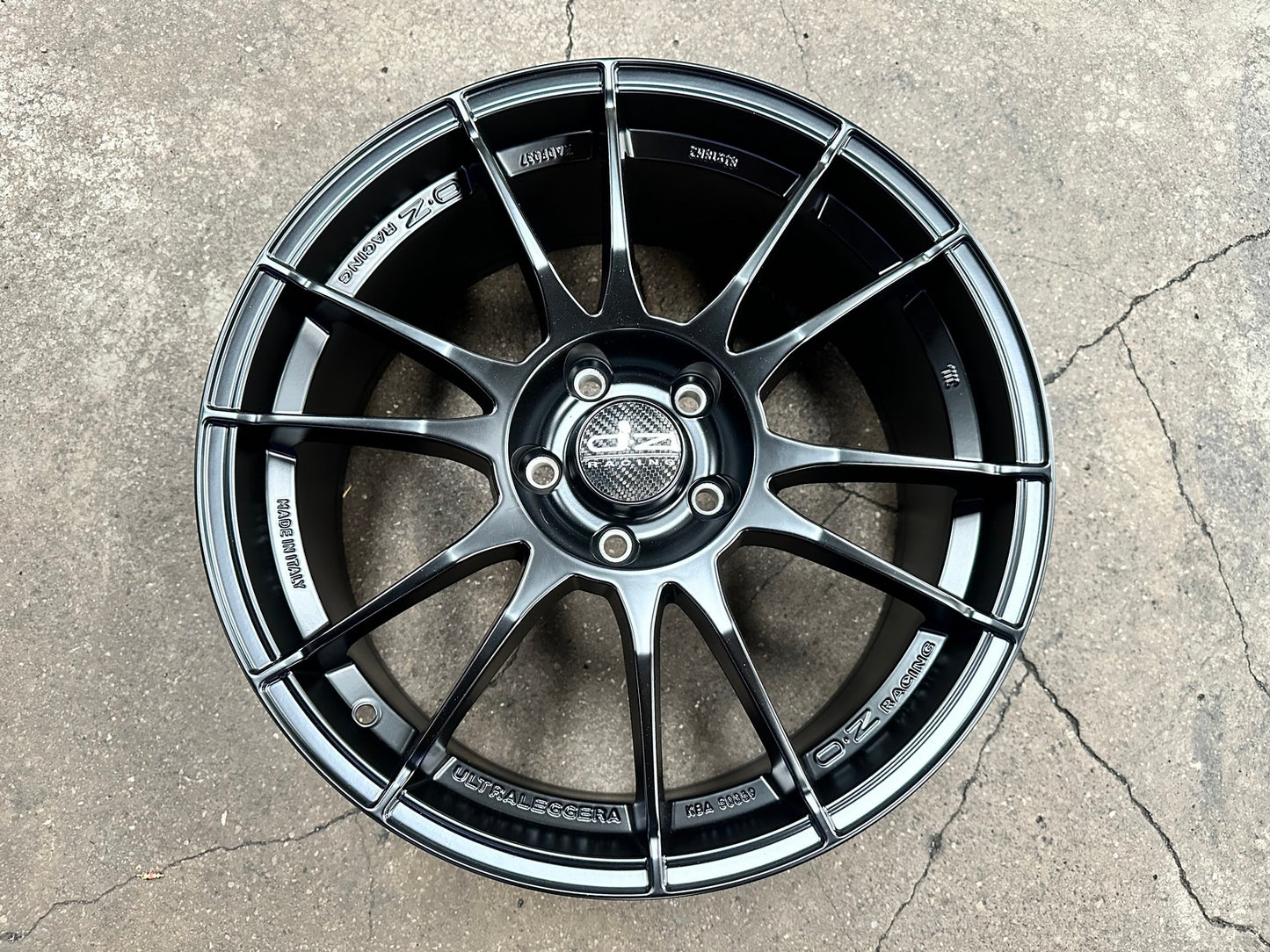 New 18X8 ET45 OZ Racing Superturismo Rim (4 wheel) Matt Black 5X112