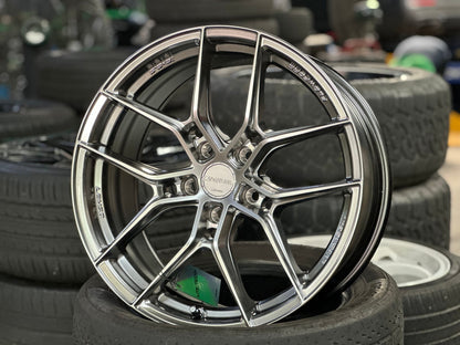 New 18X8.5 ET35 Lenso V3N Rim (4 wheel) Hyper Black 5X114.3