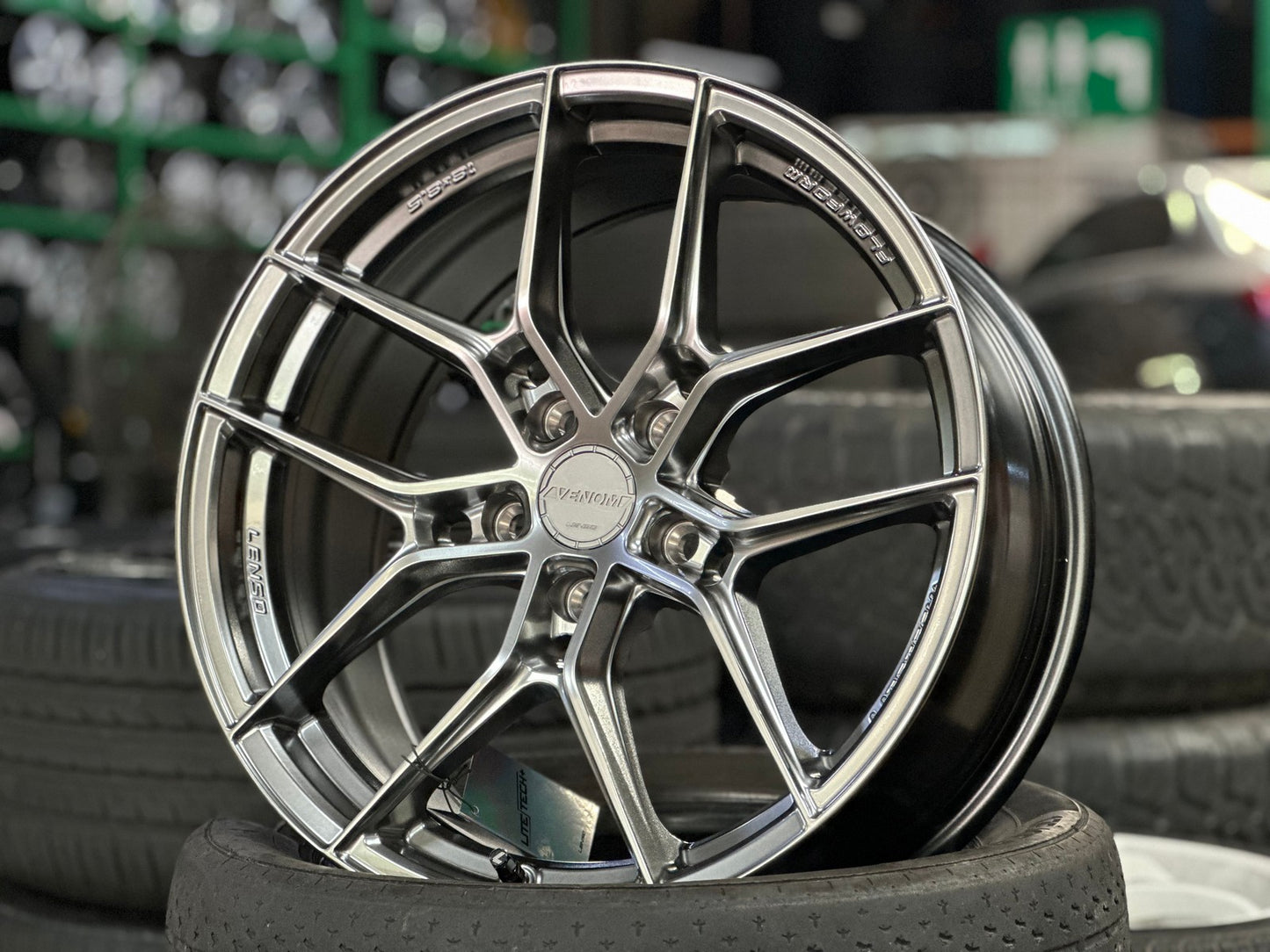 New 18X8.5 ET35 Lenso V3N Rim (4 wheel) Hyper Black 5X114.3