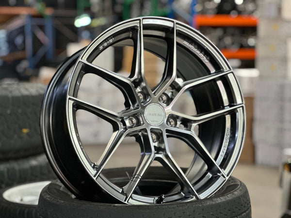 New 18X8.5 ET35 Lenso V3N Rim (4 wheel) Hyper Black 5X114.3