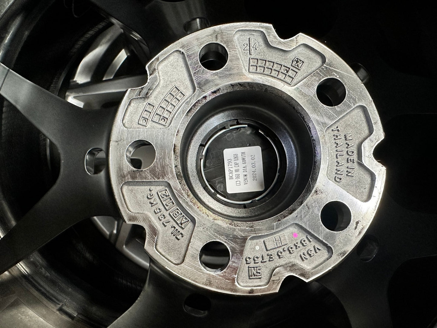 New 18X8.5 ET35 Lenso V3N Rim (4 wheel) Hyper Black 5X114.3