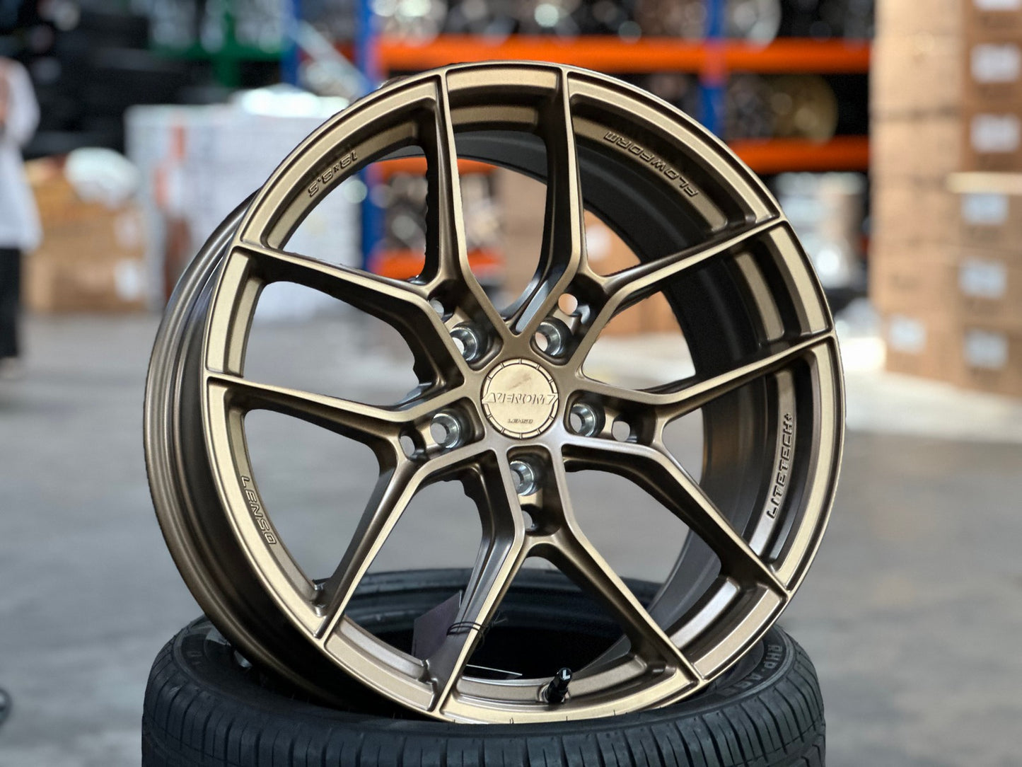 New 18X8.5 ET35 Lenso V3N Rim (4 wheel) Matt Bronze 5X114.3