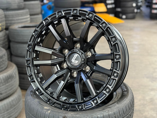 New 17X9 ET0 Lenso Valor Rim (4 wheel) Matt Black 6X139.7