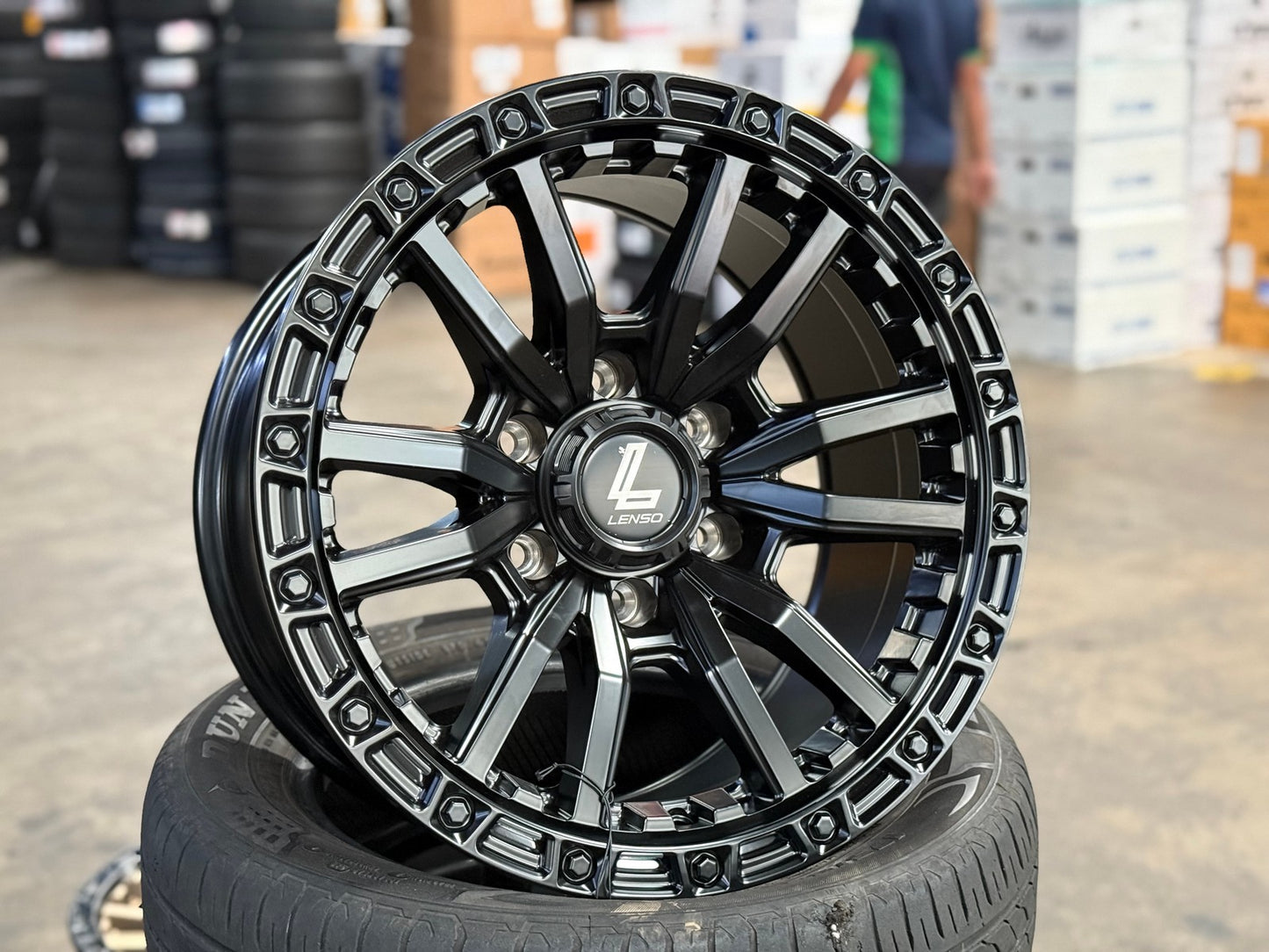 New 17X9 ET0 Lenso Valor Rim (4 wheel) Matt Black 6X139.7