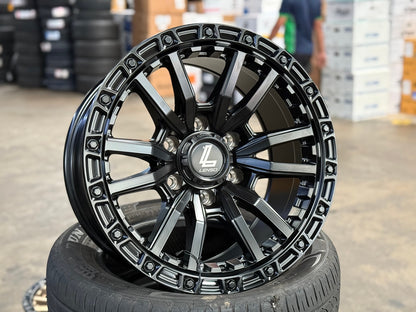 New 17X9 ET0 Lenso Valor Rim (4 wheel) Matt Black 6X139.7