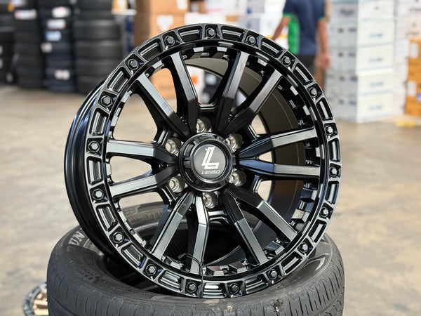 New 17X9 ET0 Lenso Valor Rim (4 wheel) Matt Black 6X139.7