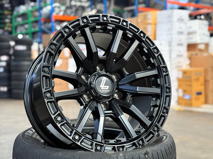 New 17X9 ET0 Lenso Valor Rim (4 wheel) Matt Black 6X139.7