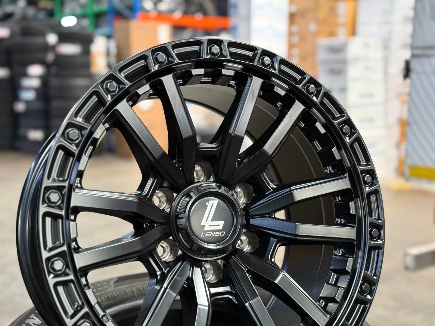 New 17X9 ET0 Lenso Valor Rim (4 wheel) Matt Black 6X139.7