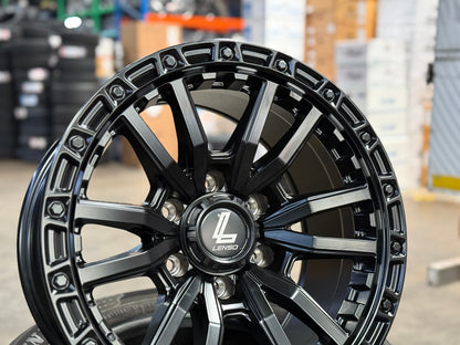 New 17X9 ET0 Lenso Valor Rim (4 wheel) Matt Black 6X139.7