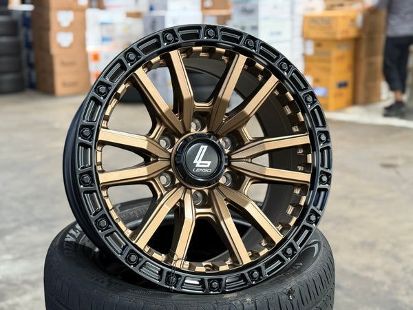 New 17X9 ET0 Lenso Valor Rim (4 wheel) Matt Bronze 6X139.7