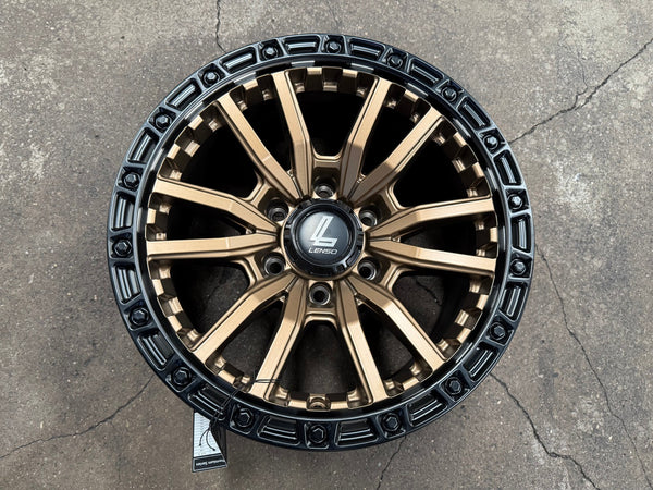 New 17X9 ET0 Lenso Valor Rim (4 wheel) Matt Bronze 6X139.7