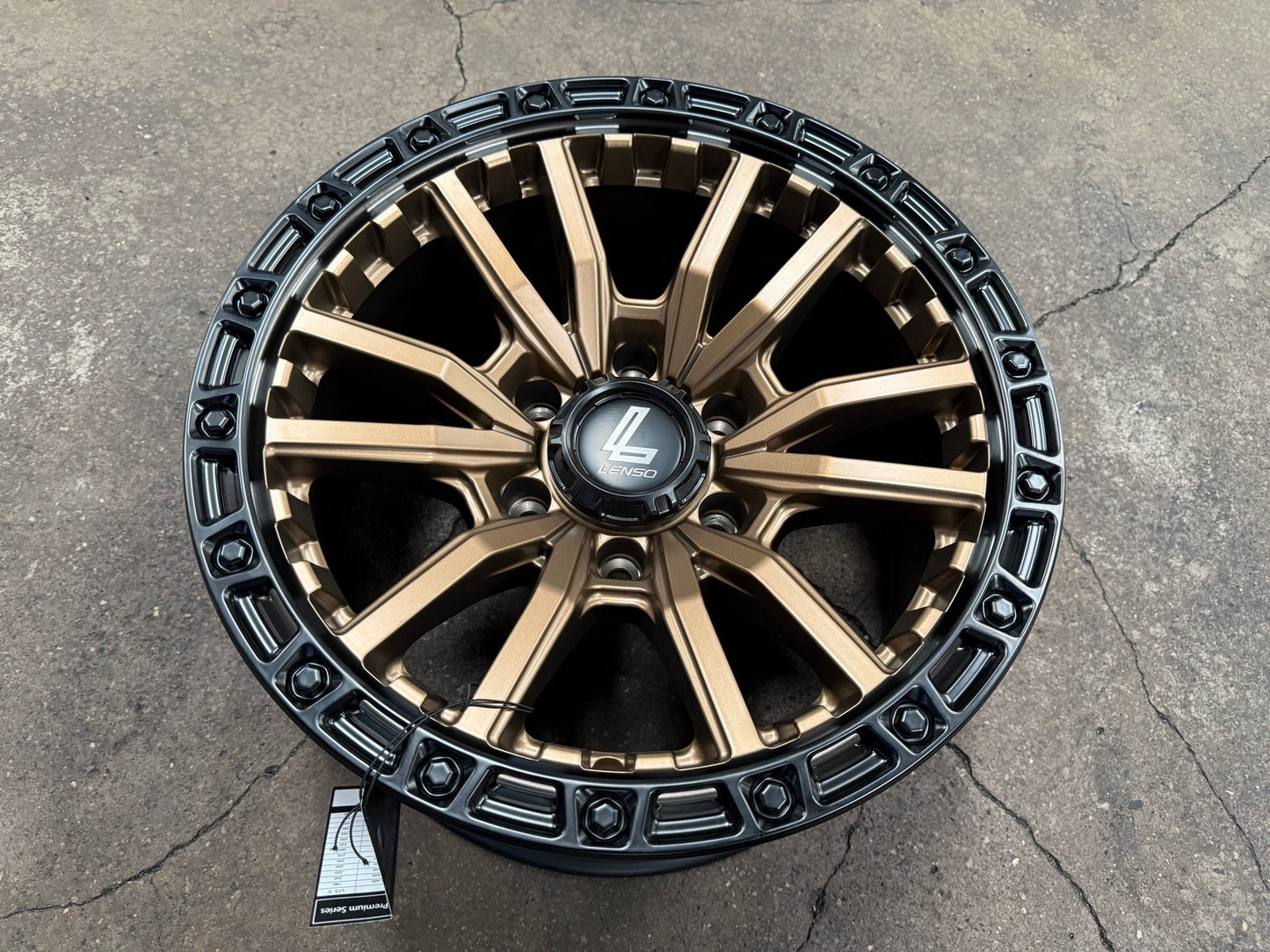 New 17X9 ET0 Lenso Valor Rim (4 wheel) Matt Bronze 6X139.7