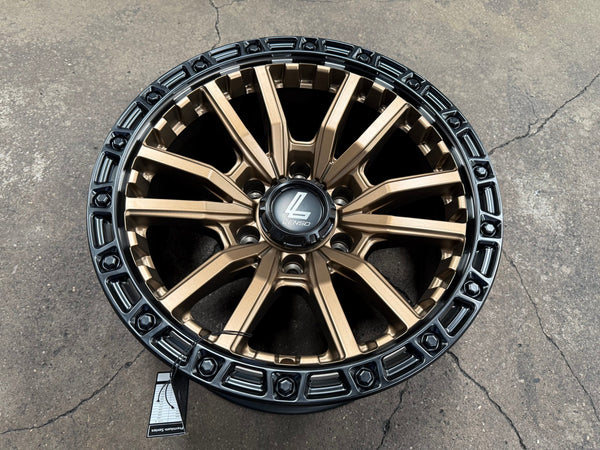 New 17X9 ET0 Lenso Valor Rim (4 wheel) Matt Bronze 6X139.7